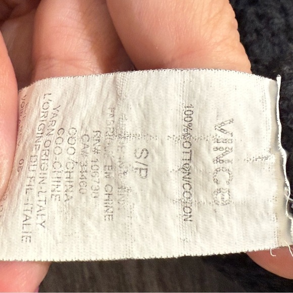 Vince knit cotton tank top black minimalist capsule wardrobe size small - Picture 4 of 4